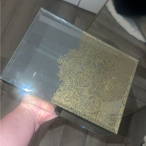 Glass Box with Gold Intricate Design